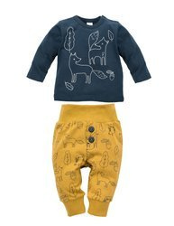 Bluzka z liskami + spodenki Secret Forest granatowa