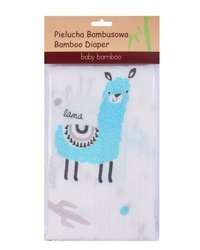 Pieluszka bambusowa 100% lama turkus 90x90