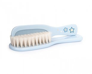 Szczotka do włosów z naturalnego włosia niebieska Canpol