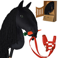 PEGAZ CLUB oryginalny Hobby Horse A3 Fryzyjski kary + akcesoria