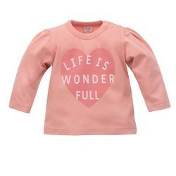 Bluzka różowa z sercem Spring Light Pinokio