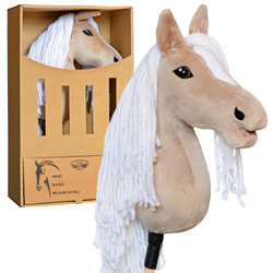 PEGAZ CLUB oryginalny Hobby Horse A3 Koń Izabelowaty- beżowy
