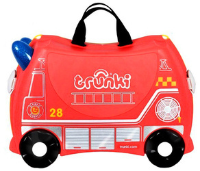 Jeżdżąca walizka jeździk Trunki wóz strażacki - Frank