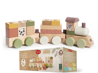 Drewniane klocki pociąg Boho Chic Tiny Love