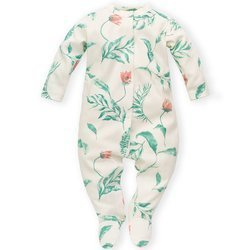 Pajac niemowlęcy ecru w liście Spring Light Pinokio